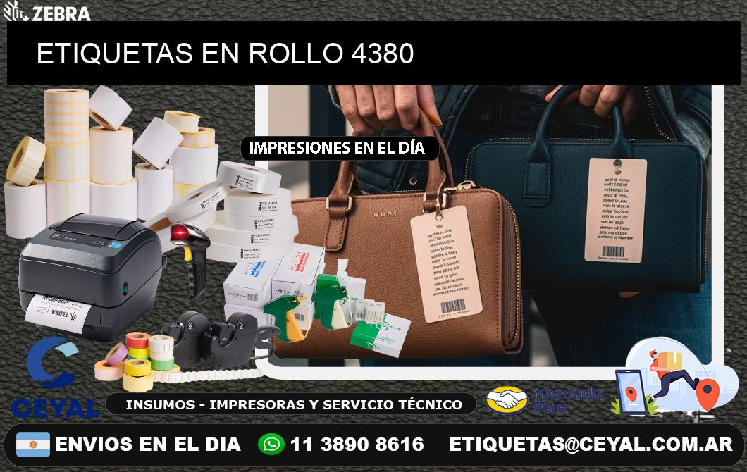 ETIQUETAS EN ROLLO 4380