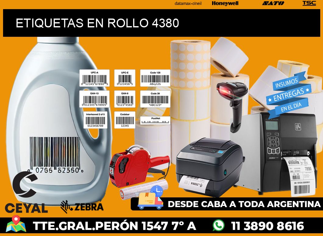 ETIQUETAS EN ROLLO 4380