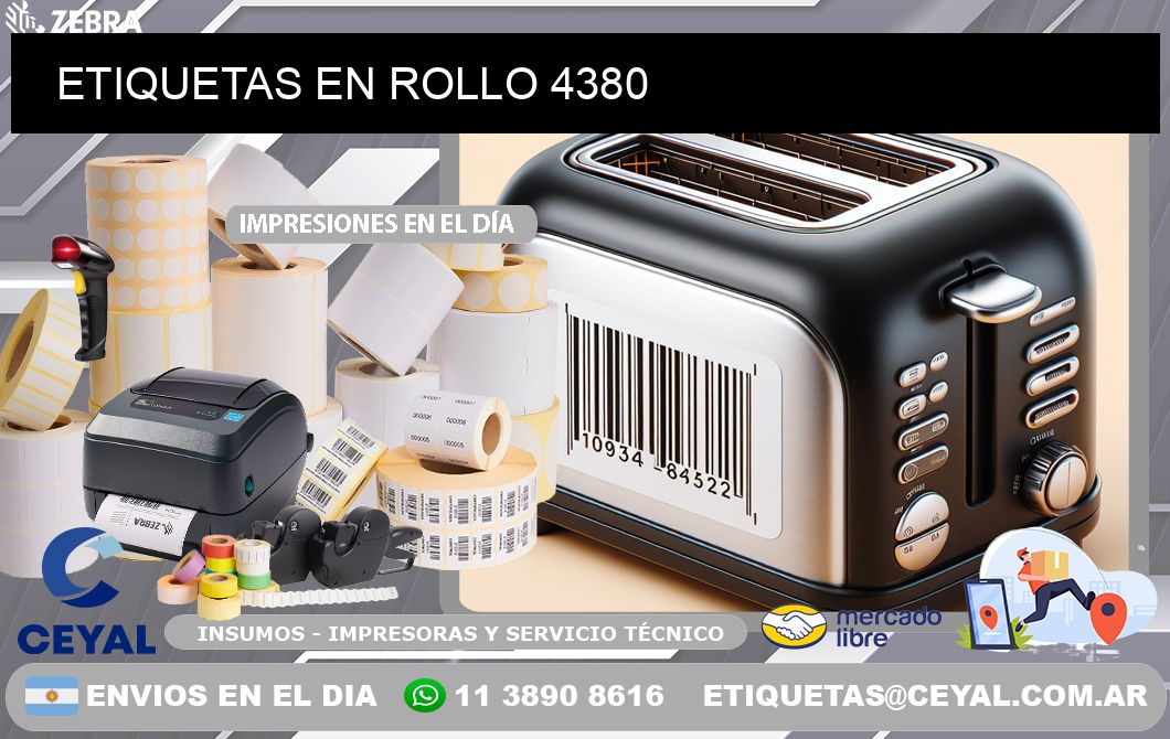 ETIQUETAS EN ROLLO 4380