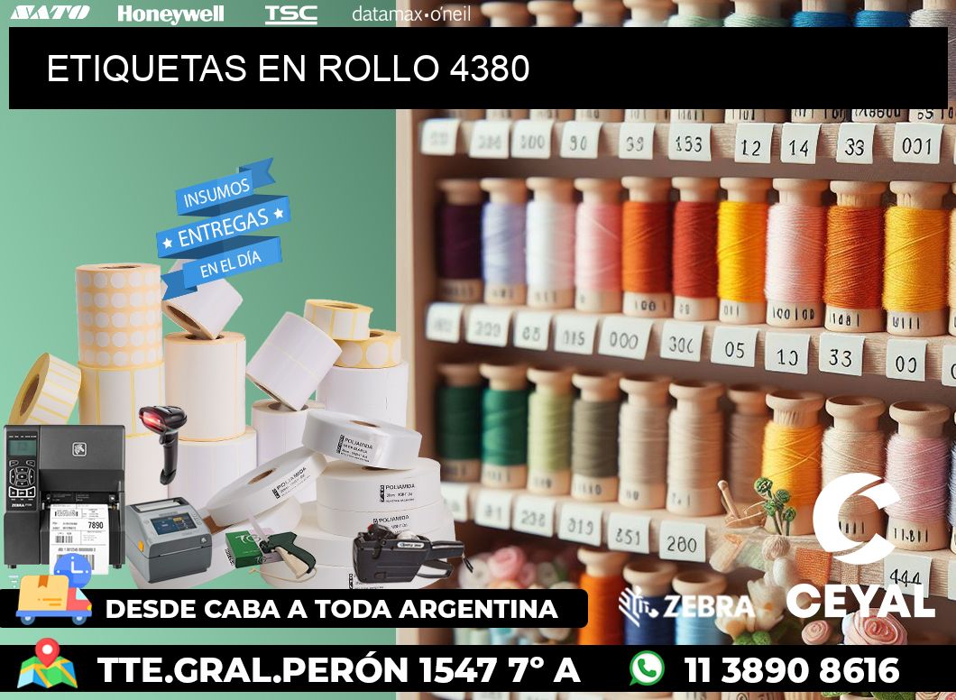 ETIQUETAS EN ROLLO 4380