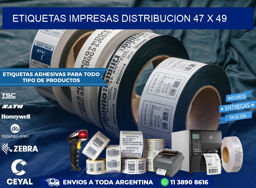 ETIQUETAS IMPRESAS DISTRIBUCION 47 x 49