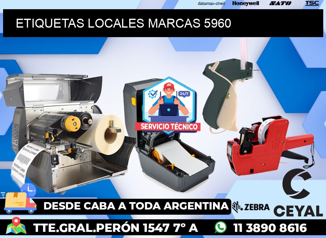 ETIQUETAS LOCALES MARCAS 5960