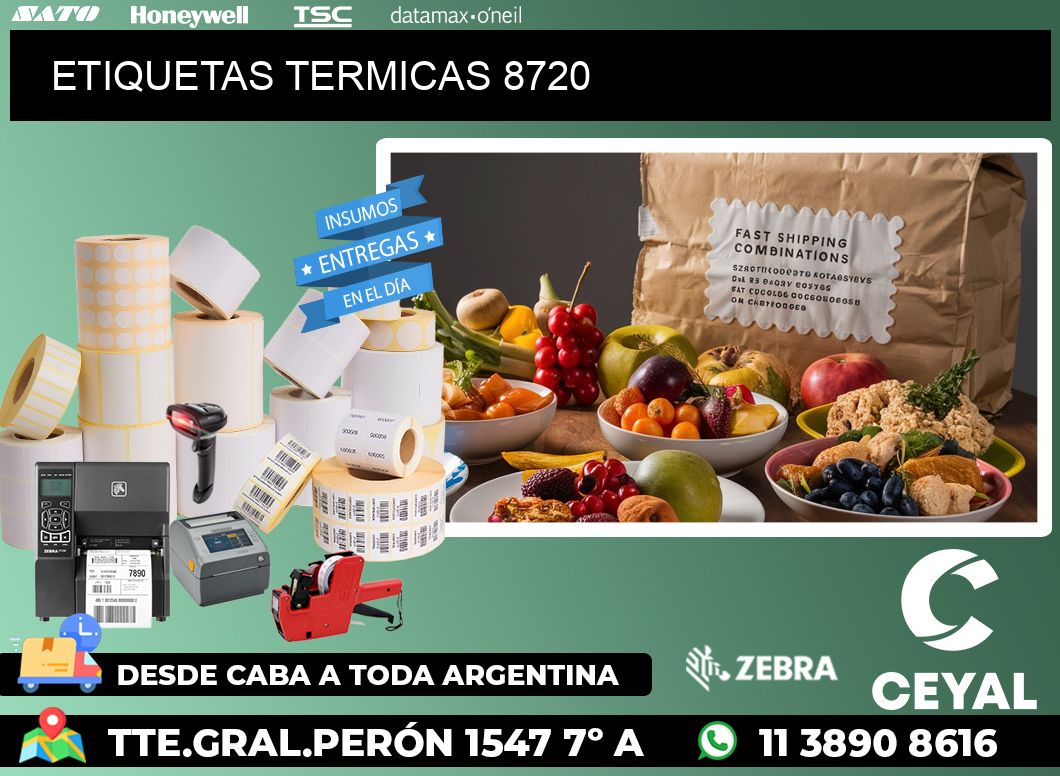 ETIQUETAS TERMICAS 8720