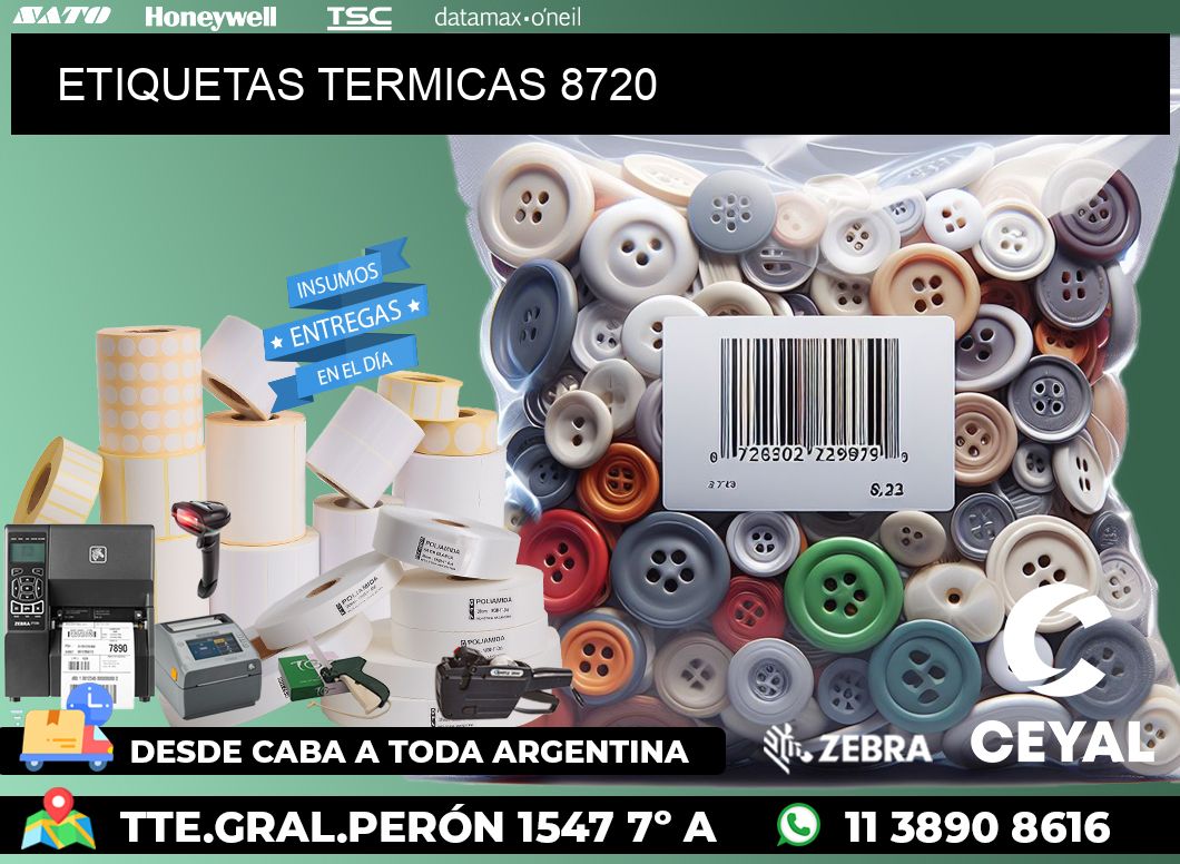 ETIQUETAS TERMICAS 8720