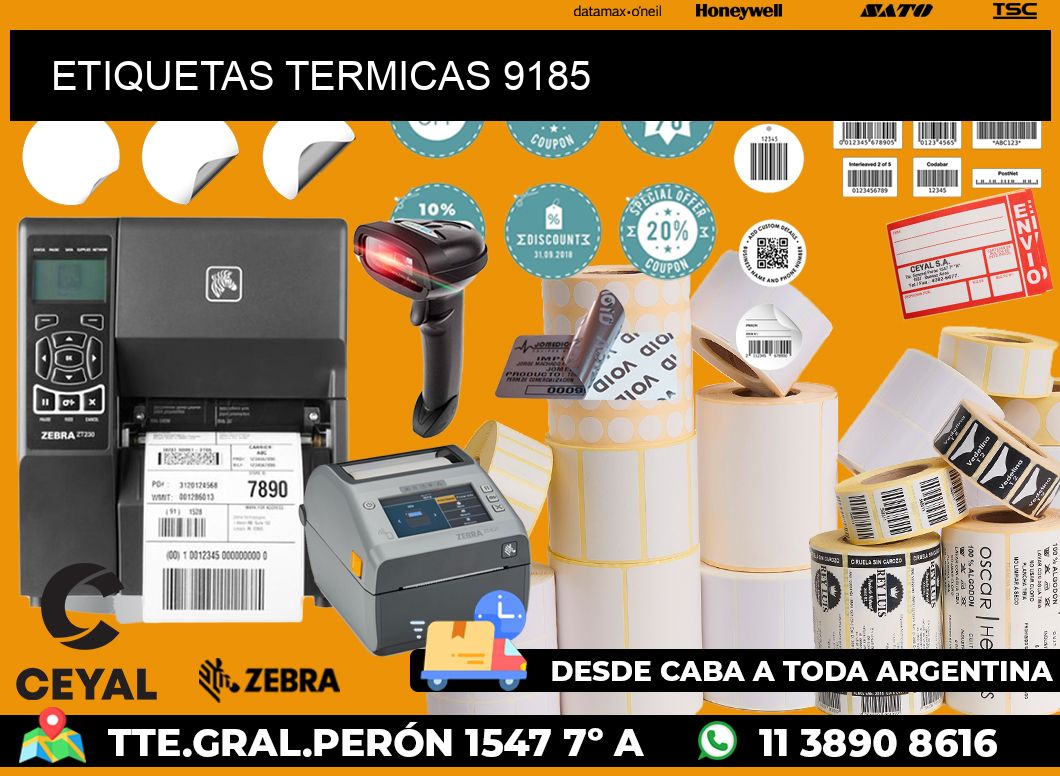 ETIQUETAS TERMICAS 9185