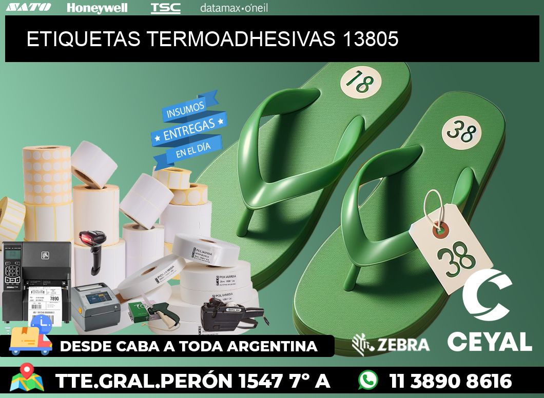 ETIQUETAS TERMOADHESIVAS 13805