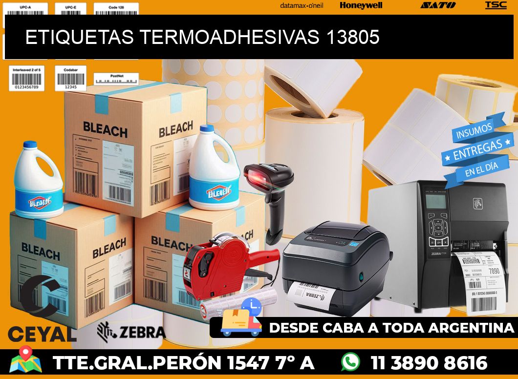 ETIQUETAS TERMOADHESIVAS 13805