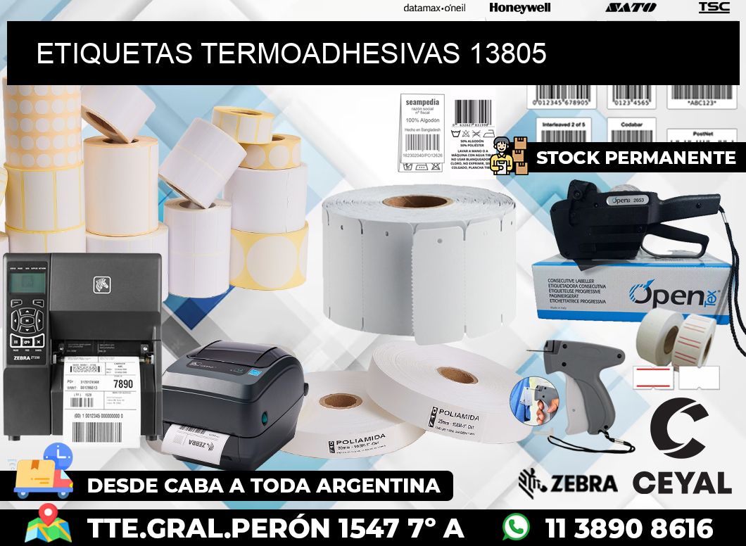 ETIQUETAS TERMOADHESIVAS 13805