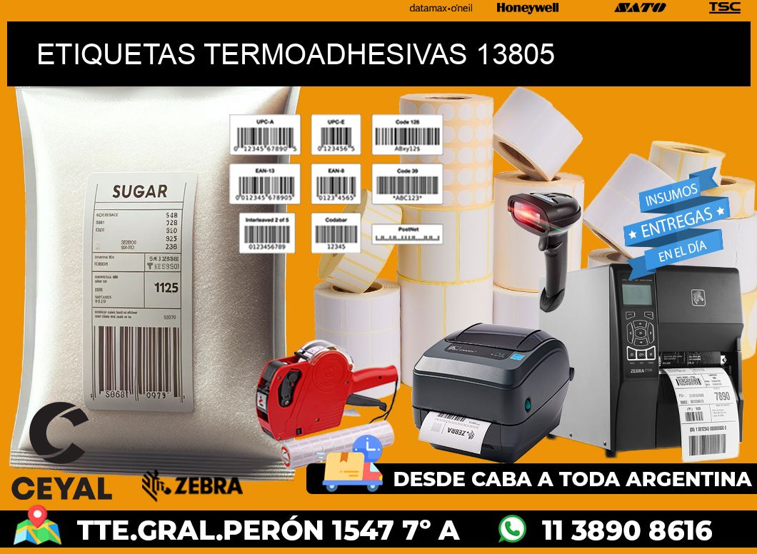 ETIQUETAS TERMOADHESIVAS 13805