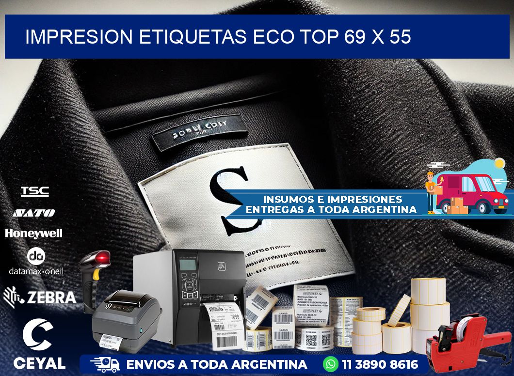 IMPRESION ETIQUETAS ECO TOP 69 x 55