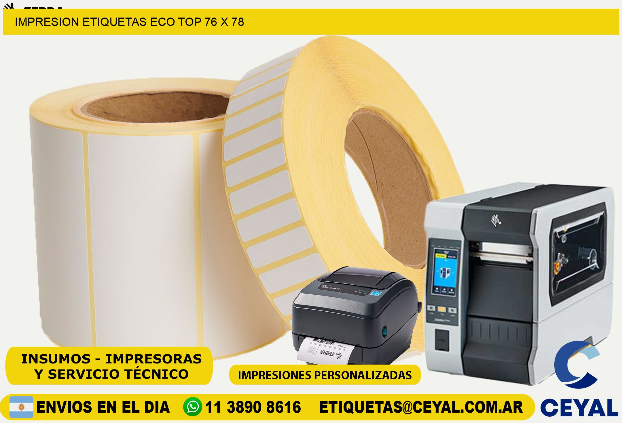 IMPRESION ETIQUETAS ECO TOP 76 x 78