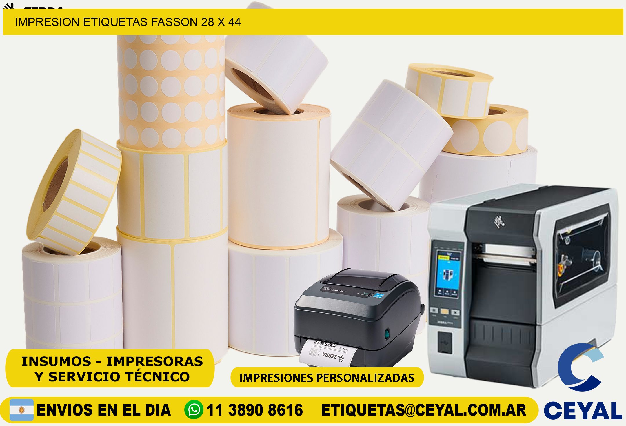 IMPRESION ETIQUETAS FASSON 28 x 44