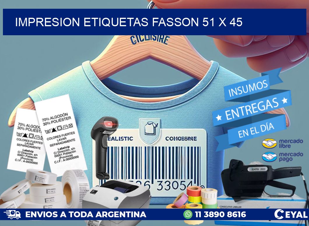 IMPRESION ETIQUETAS FASSON 51 x 45