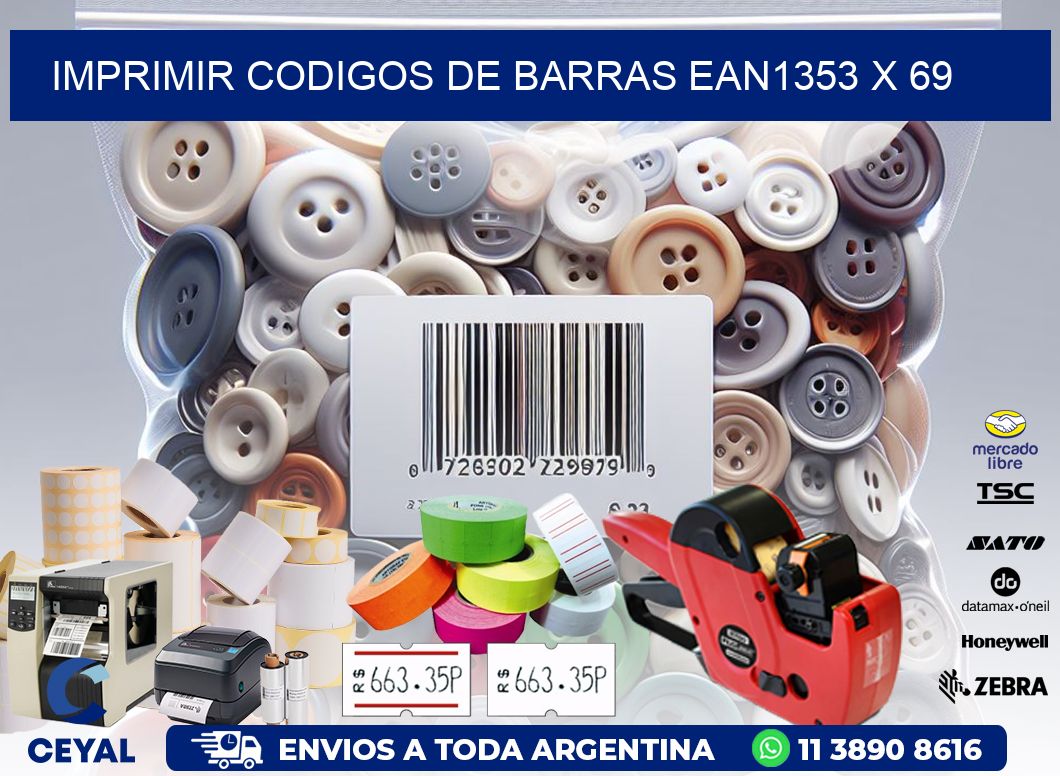 IMPRIMIR CODIGOS DE BARRAS EAN1353 x 69