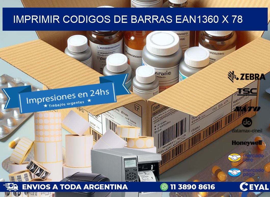 IMPRIMIR CODIGOS DE BARRAS EAN1360 x 78