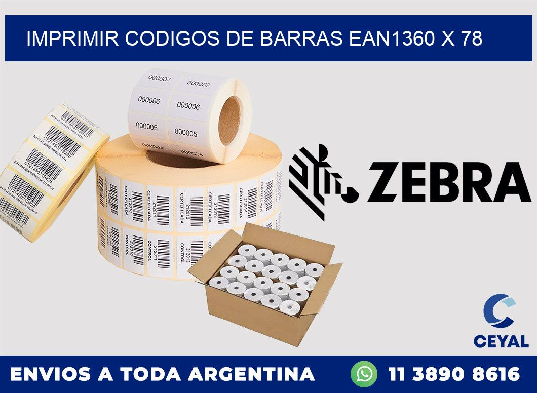 IMPRIMIR CODIGOS DE BARRAS EAN1360 x 78