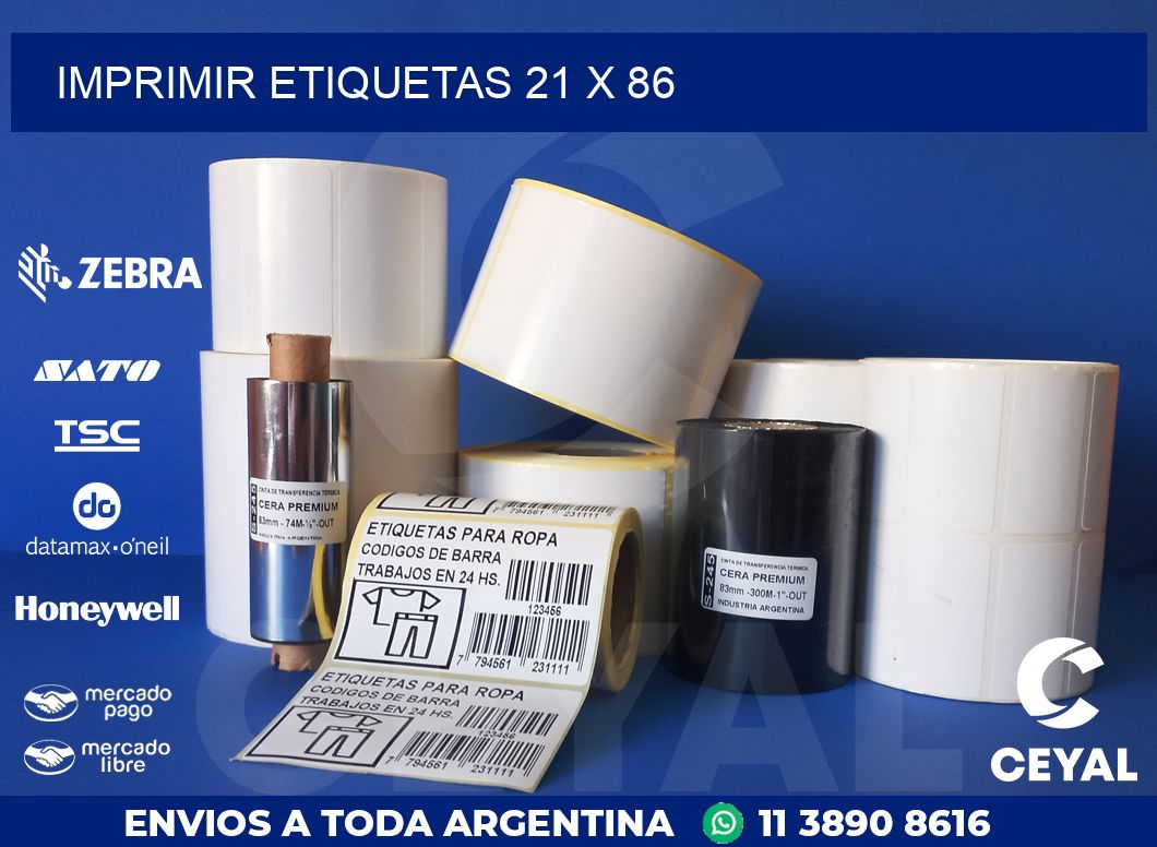 IMPRIMIR ETIQUETAS 21 x 86