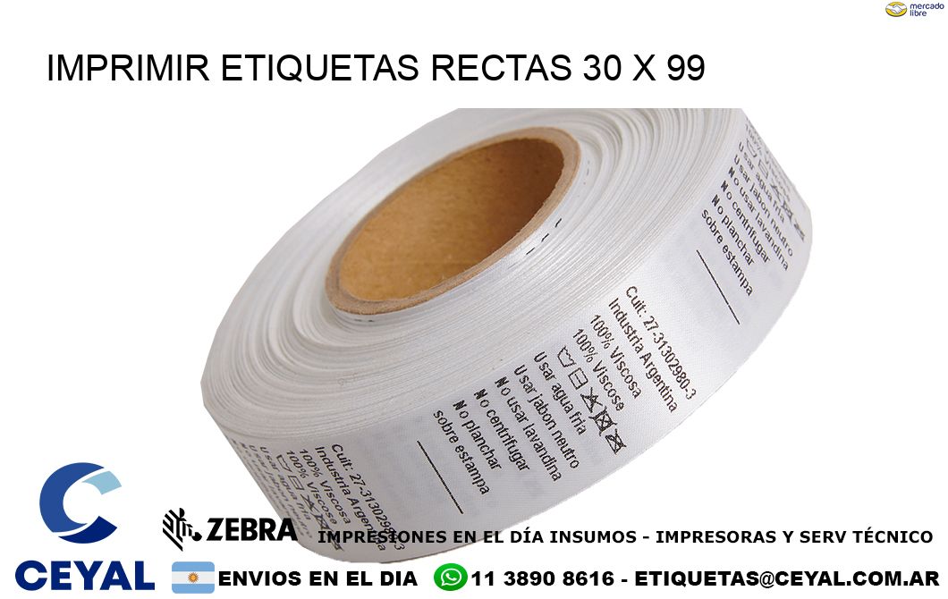 IMPRIMIR ETIQUETAS RECTAS 30 x 99