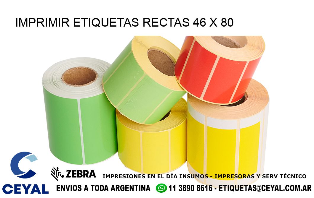 IMPRIMIR ETIQUETAS RECTAS 46 x 80