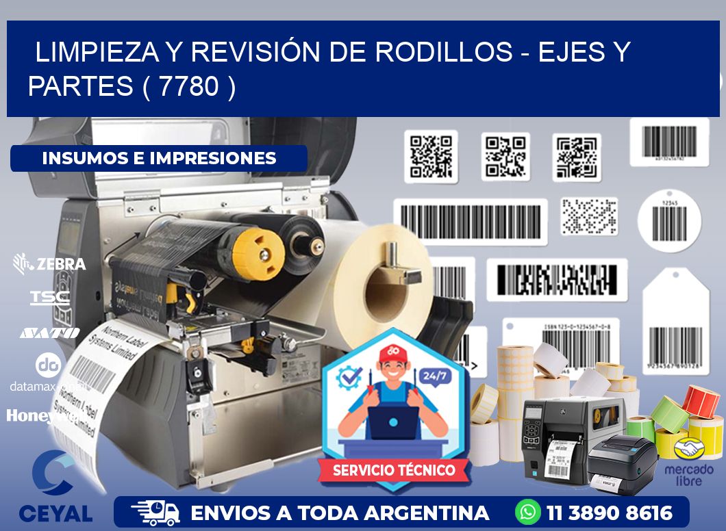 LIMPIEZA Y REVISIÓN DE RODILLOS - EJES Y PARTES ( 7780 )