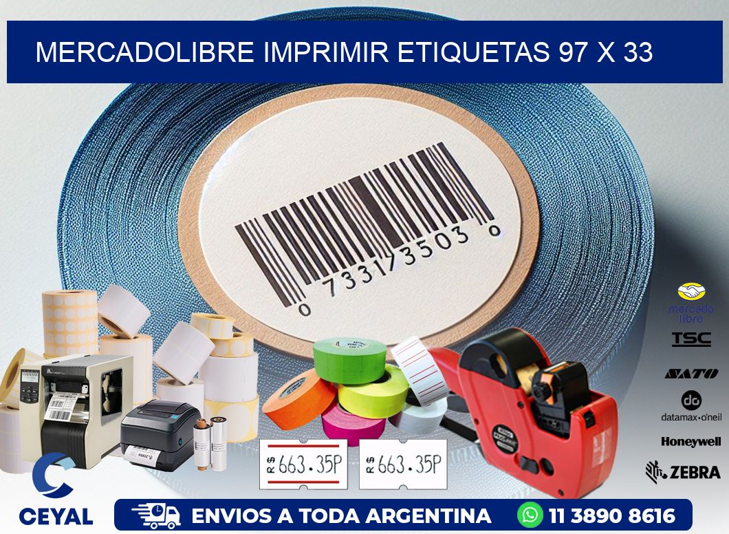 MERCADOLIBRE IMPRIMIR ETIQUETAS 97 x 33