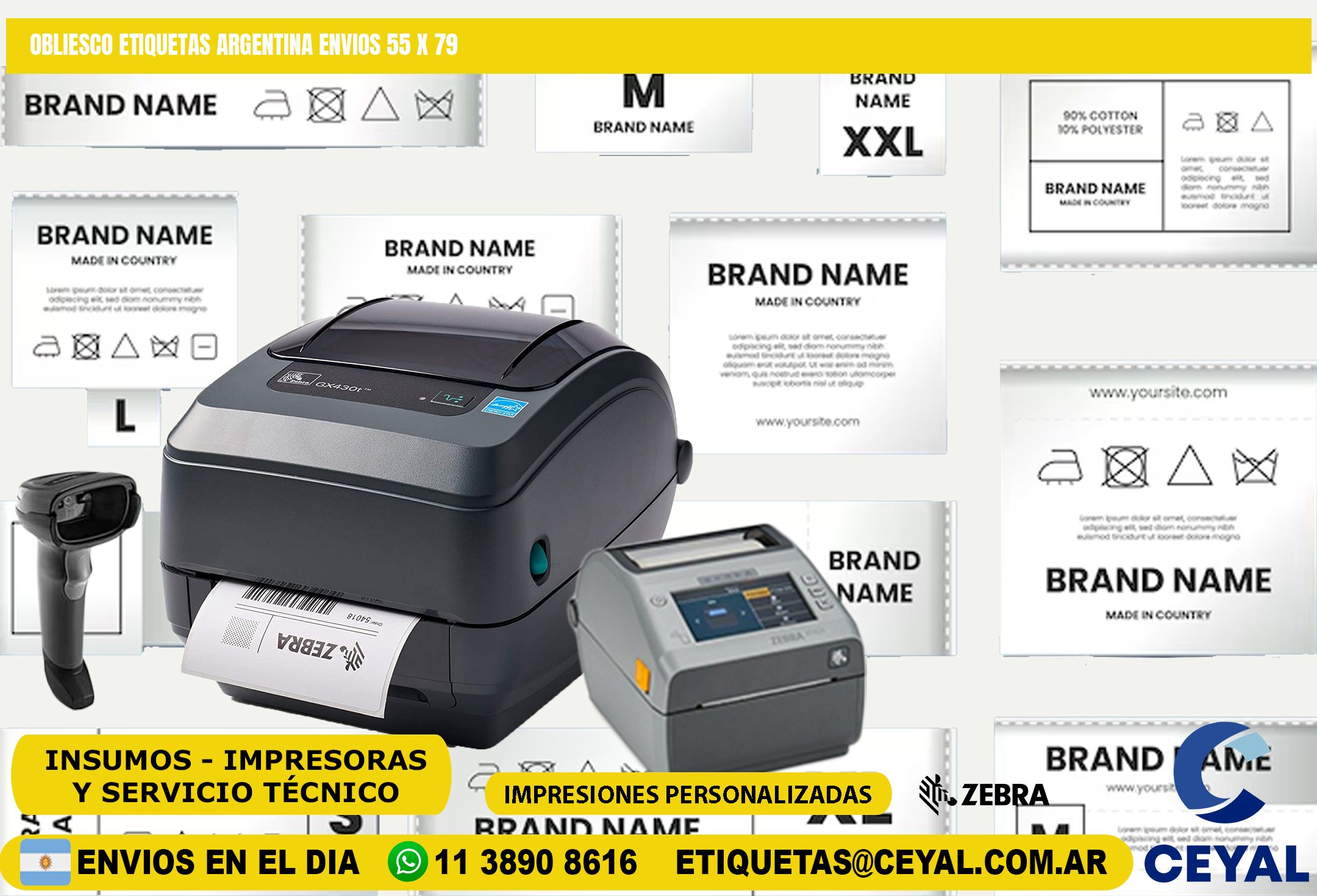 OBLIESCO ETIQUETAS ARGENTINA ENVIOS 55 x 79