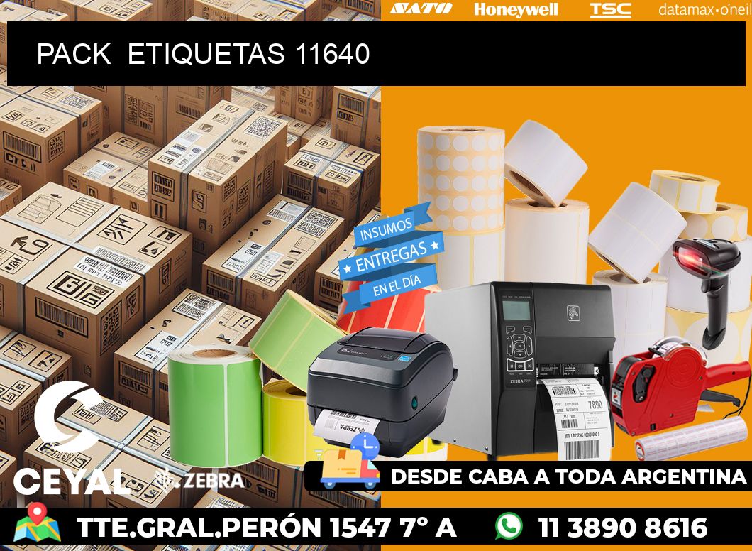 PACK  ETIQUETAS 11640