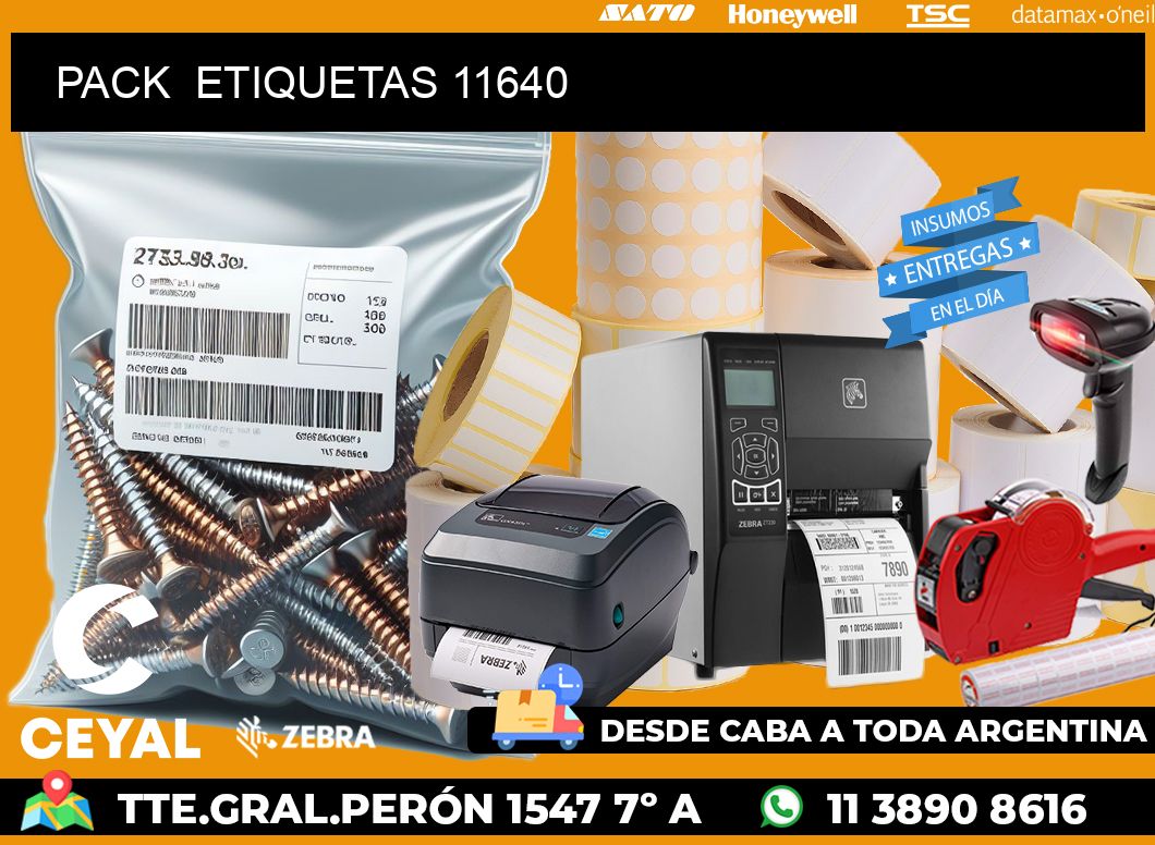 PACK  ETIQUETAS 11640