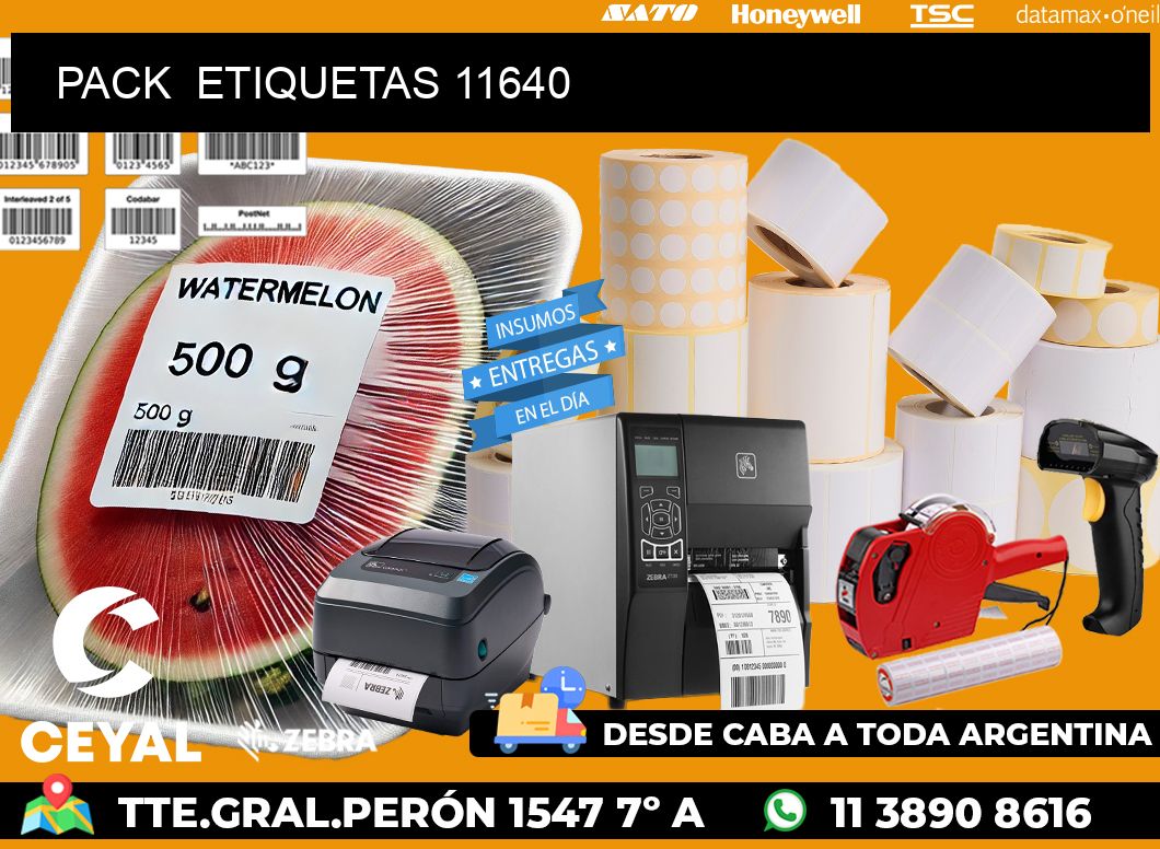 PACK  ETIQUETAS 11640