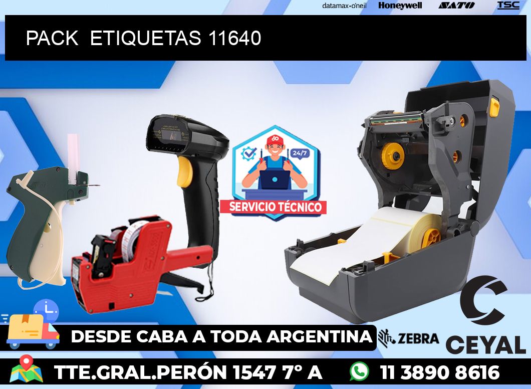 PACK  ETIQUETAS 11640