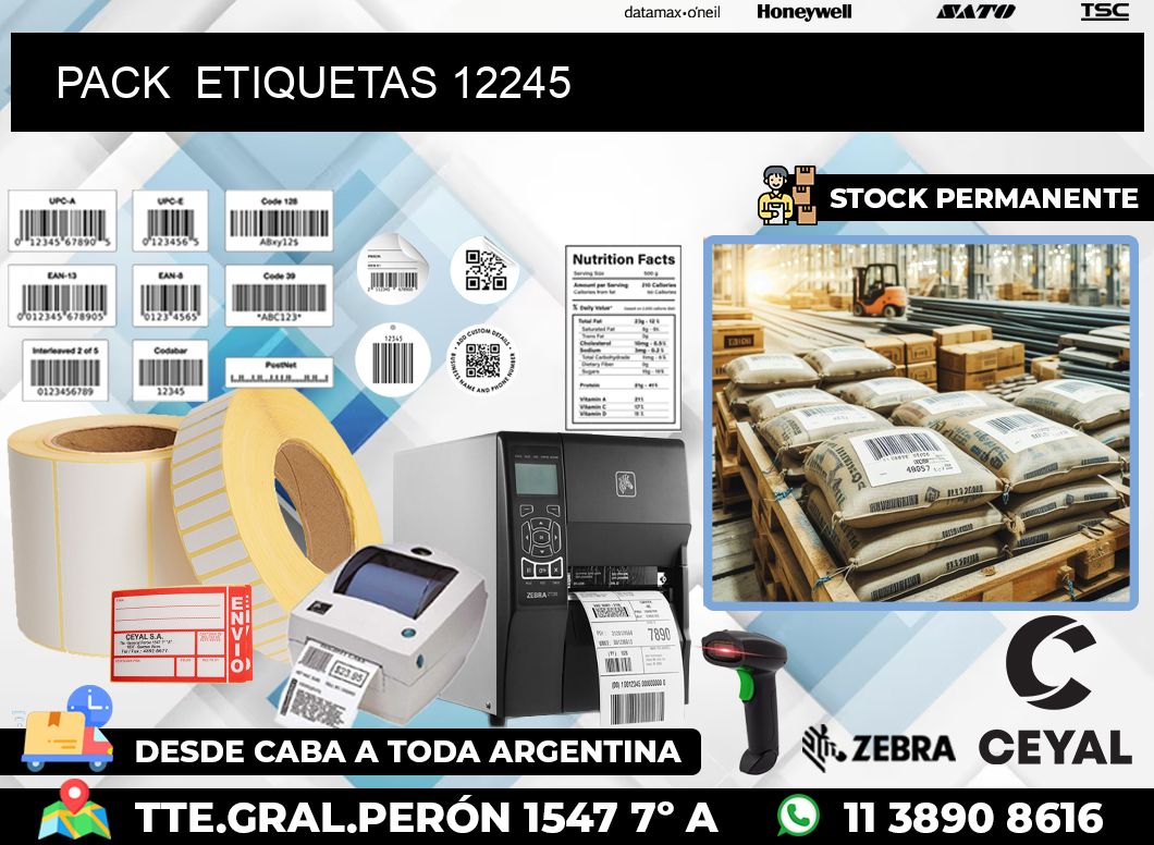 PACK  ETIQUETAS 12245