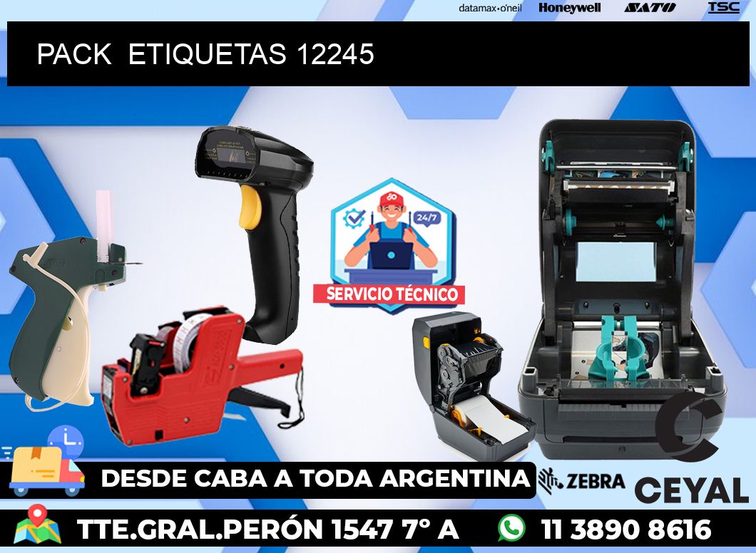 PACK  ETIQUETAS 12245