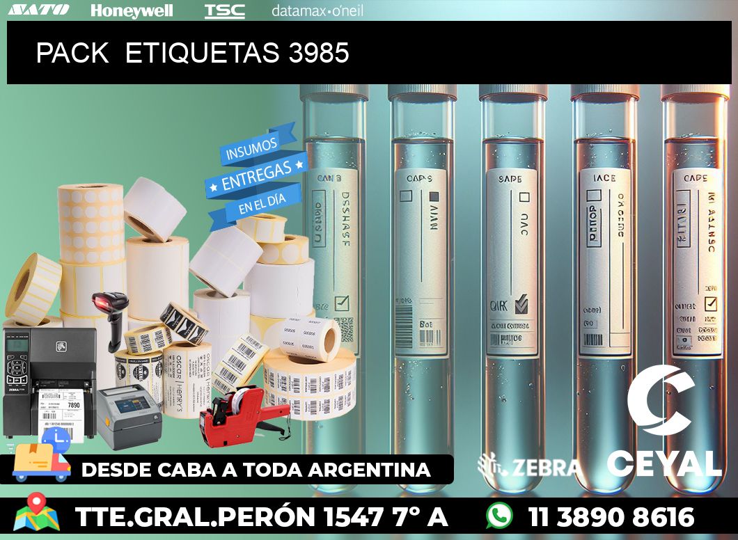 PACK  ETIQUETAS 3985