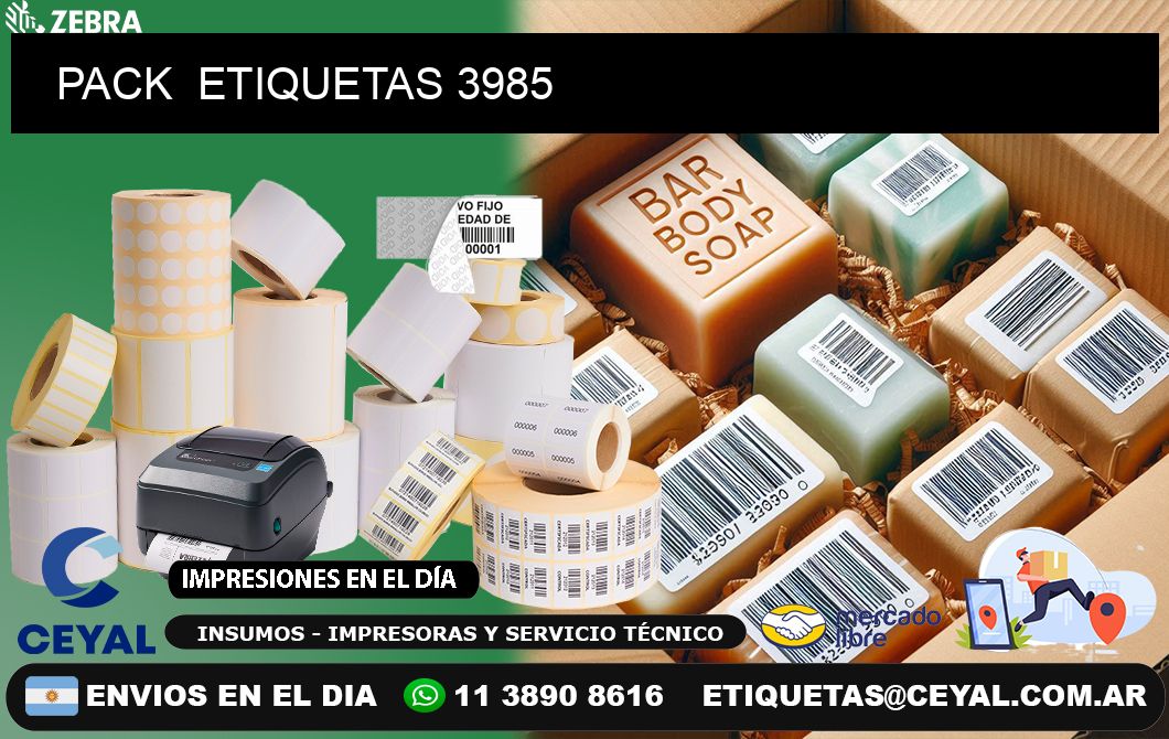 PACK  ETIQUETAS 3985