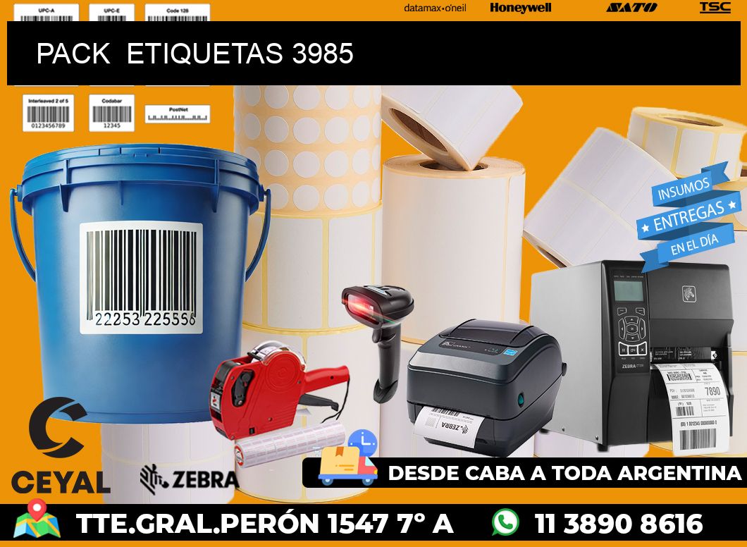 PACK  ETIQUETAS 3985