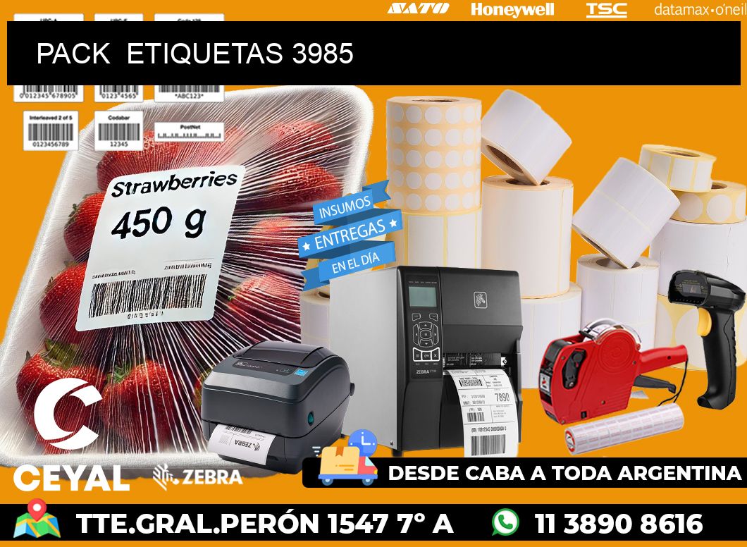 PACK  ETIQUETAS 3985