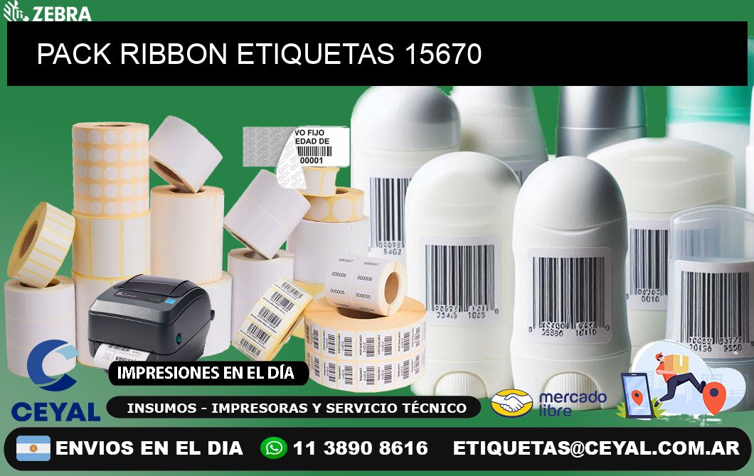 PACK RIBBON ETIQUETAS 15670