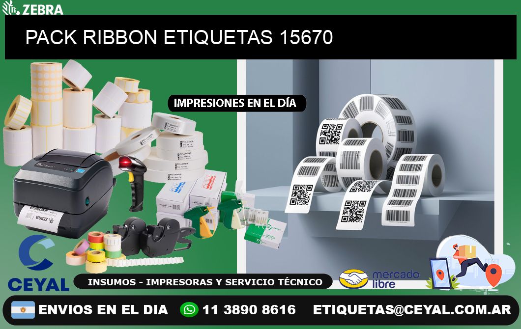 PACK RIBBON ETIQUETAS 15670