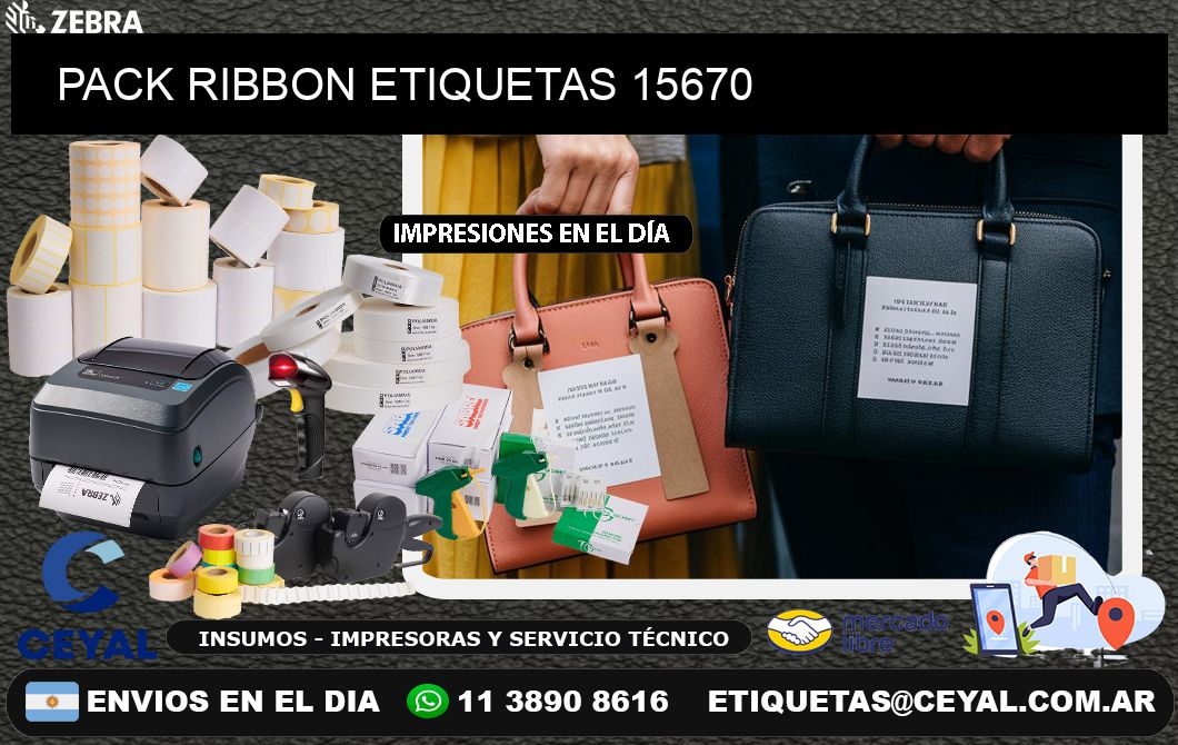 PACK RIBBON ETIQUETAS 15670