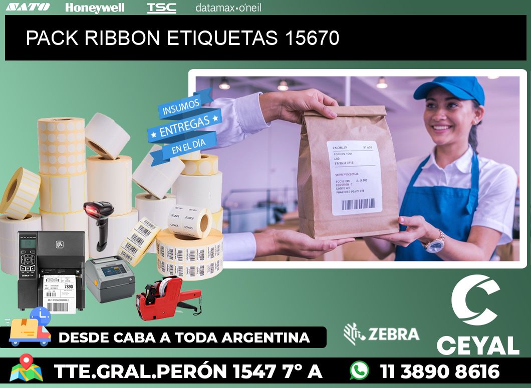 PACK RIBBON ETIQUETAS 15670