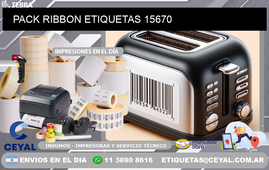 PACK RIBBON ETIQUETAS 15670