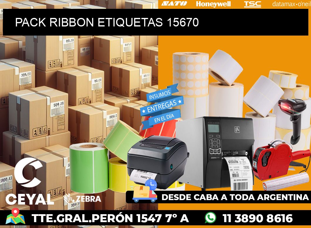 PACK RIBBON ETIQUETAS 15670