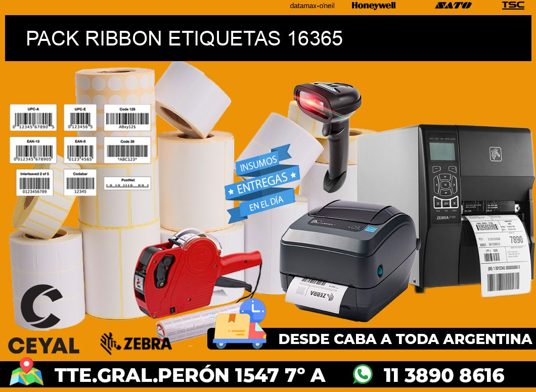 PACK RIBBON ETIQUETAS 16365