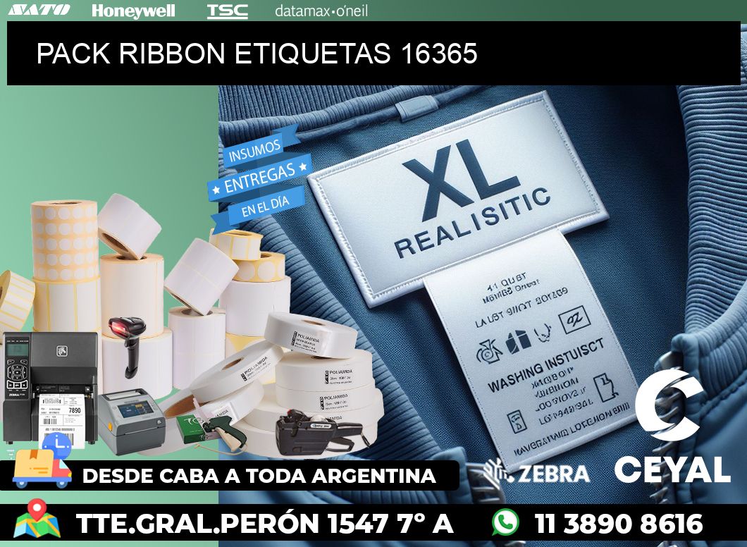 PACK RIBBON ETIQUETAS 16365