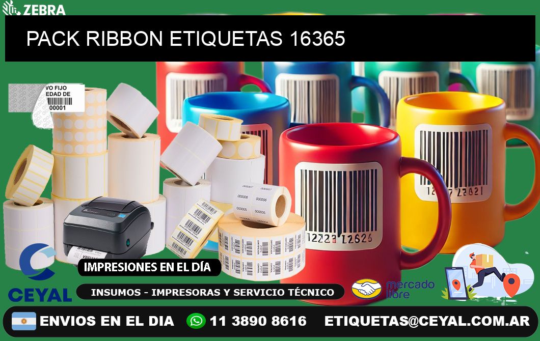 PACK RIBBON ETIQUETAS 16365