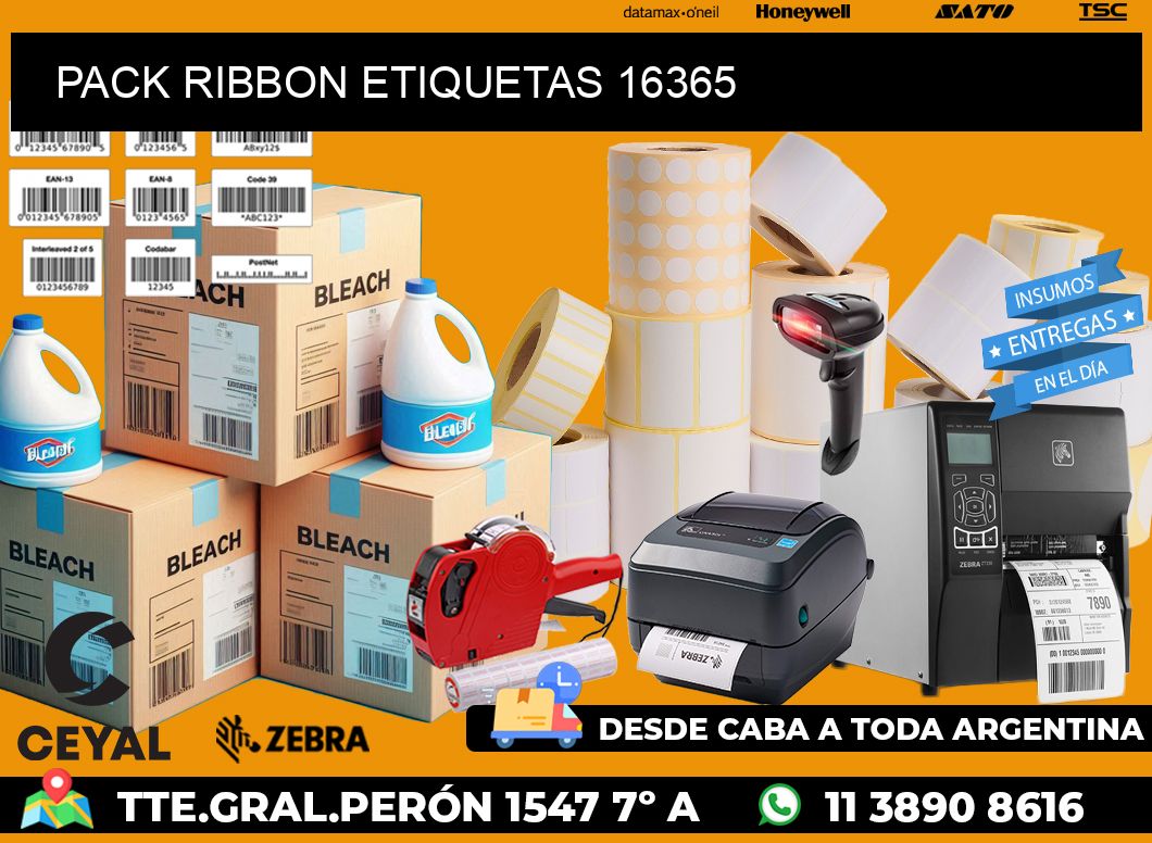 PACK RIBBON ETIQUETAS 16365