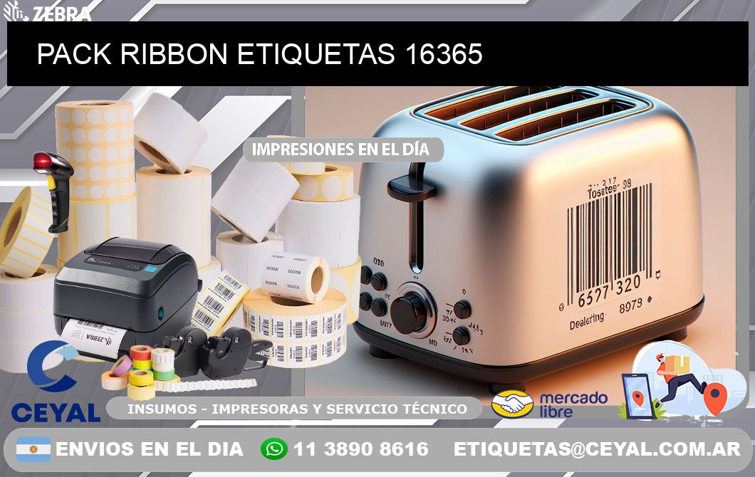 PACK RIBBON ETIQUETAS 16365