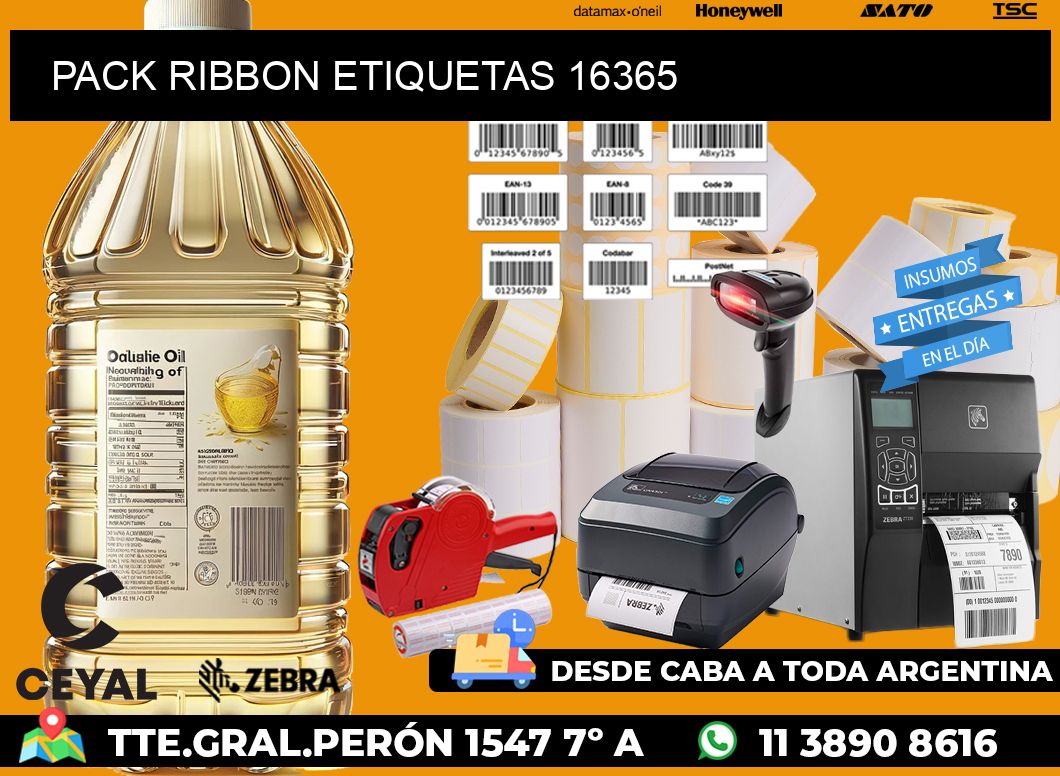 PACK RIBBON ETIQUETAS 16365