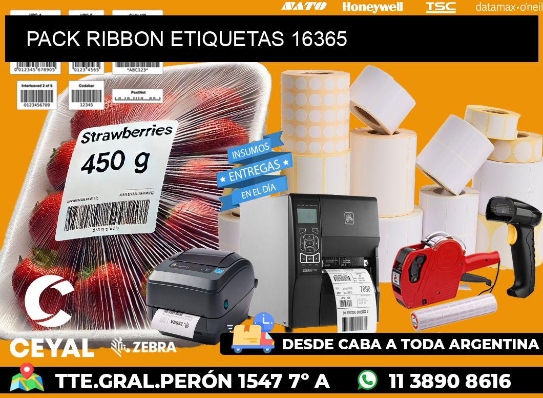 PACK RIBBON ETIQUETAS 16365