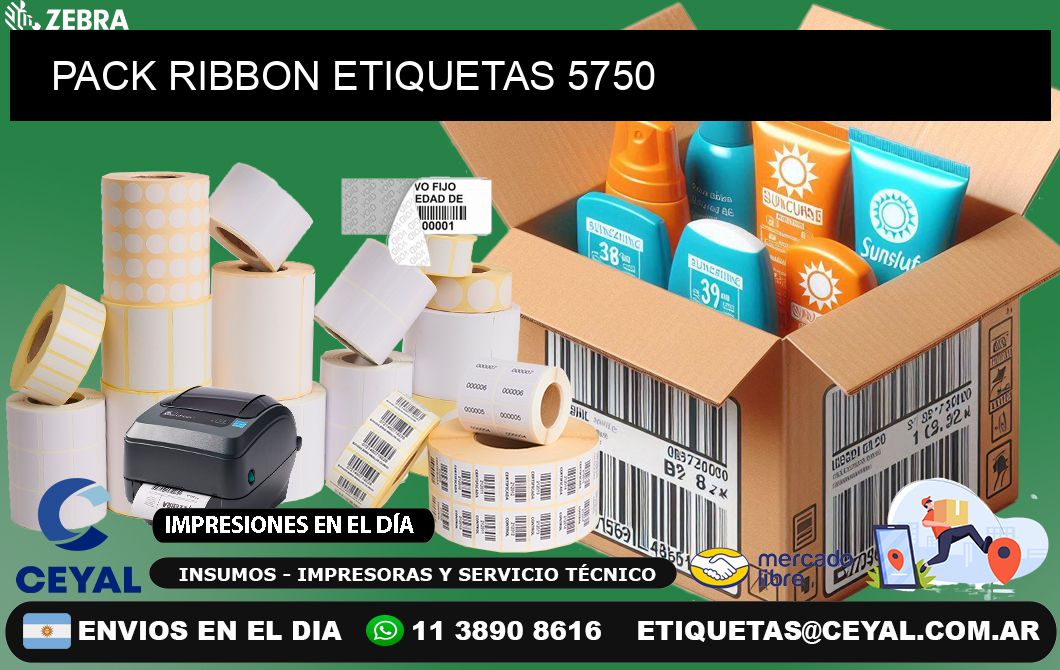 PACK RIBBON ETIQUETAS 5750